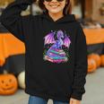 Fantasy Dragon Reading Books Bookworm Graphic Youth Hoodie