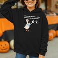 Goose Reading 67 Six Seven Meme Teacher Book Lover Graphic Youth Hoodie