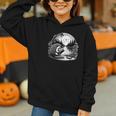 Hedgehog Reading Book Full Moon Lake Scenery Graphic Youth Hoodie