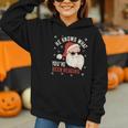 He Knows What You'Ve Been Reading Book Lover Women Santa Graphic Youth Hoodie