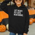 Lift Heavy Pet Cats Read Books Gym Workout Weight Lifter Graphic Youth Hoodie Lift Heavy Pet Cats Read Books Gym Workout Weight Lifter Graphic Youth Hoodie