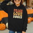 Peace Love Books Men Women Graphic Youth Hoodie Peace Love Books Men Women Graphic Youth Hoodie