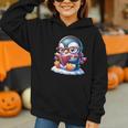 Penguin Reading a Book Animal Graphic Youth Hoodie