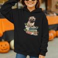 Pug Dog Reading Book Coffee Read Books Be Kind Stay Weird Graphic Youth Hoodie