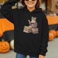 Reading Cat Book Lover Graphic Youth Hoodie Reading Cat Book Lover Graphic Youth Hoodie