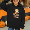 Reading Cat Books Cute Graphic Youth Hoodie