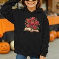 Red Roses Flowers Book Floral Graphic Youth Hoodie