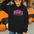 Retro Pink Coquette Bow Valentine Book Lover Varsity Graphic Youth Hoodie