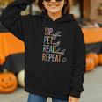 Sip Coffee Pet Cats Read Books Repeat Book Cat Lover Graphic Youth Hoodie Sip Coffee Pet Cats Read Books Repeat Book Cat Lover Graphic Youth Hoodie