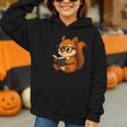 Squirrel Reading Book Lover Graphic Youth Hoodie