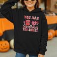 Valentine Day Book You Are Too Sweet Librarian Teacher Kids Graphic Youth Hoodie