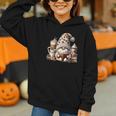 Vintage Cute Gnome Reading Book Coffee Latte Men Women Kids Graphic Youth Hoodie