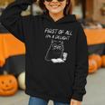 Women's First Of All I’m A Delight Cute Cat Books Coffee Humor Graphic Youth Hoodie