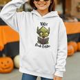100 Book Goblin Cute Book Reader And Library Lover Graphic Youth Hoodie