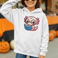 Adorable Book Lover Axolotl With Reading Glasses Cute Graphic Youth Hoodie Adorable Book Lover Axolotl With Reading Glasses Cute Graphic Youth Hoodie