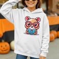 Adorable Book Lover Quokka With Reading Glasses Cute Graphic Youth Hoodie