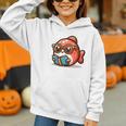 Adorable Book Lover Salmon With Reading Glasses Cute Graphic Youth Hoodie