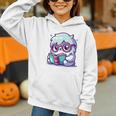 Adorable Book Lover Yeti With Reading Glasses Cute Graphic Youth Hoodie Adorable Book Lover Yeti With Reading Glasses Cute Graphic Youth Hoodie