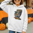 Book Women Graphic Art Colorful Eyes Graphic Youth Hoodie