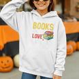 Books Are My Love Language Stack Graphic Youth Hoodie