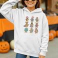 Christmas Library Gingerbread Man Books Lover Bookworm Graphic Youth Hoodie Christmas Library Gingerbread Man Books Lover Bookworm Graphic Youth Hoodie