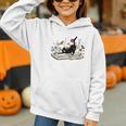 Cute Cat Flower Garden Book Kitty Reading Floral Men Women Girls Kids Graphic Youth Hoodie