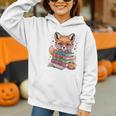 Cute Fox Read More Be Kind Stay Weird Reader Geek Book Lover Graphic Youth Hoodie