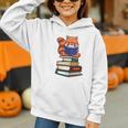 Cute Kawaii Kids Reading Books Glasses Red Panda Lover Graphic Youth Hoodie Cute Kawaii Kids Reading Books Glasses Red Panda Lover Graphic Youth Hoodie