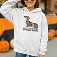 Dachshund Dog Dachshund Decor Books Nerds Dachshund Graphic Youth Hoodie