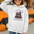Dark Romance Merch I Put Down My Book Lover Spicy Skeleton Graphic Youth Hoodie