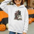 Dog Book Flower Graphic Youth Hoodie Dog Book Flower Graphic Youth Hoodie