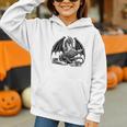 Dragon Reading Book Bookworm Books Dragon Learning Graphic Youth Hoodie