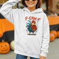 F-Caw-F Rooster F Awk F Chicken Coffee Romance Books Lover Graphic Youth Hoodie