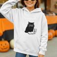 First Of All I’m A Delight Cute Cat Books Coffee Humor Graphic Youth Hoodie