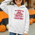 Groovy All Booked For Valentines Books Pink Coquette Bow Graphic Youth Hoodie