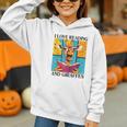Love Reading And Giraffes Cute Giraffe Reading Book Lovers Graphic Youth Hoodie