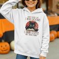 i Read Books And i Know Things Cat Reading Coffee Graphic Youth Hoodie