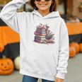 Reading A Book Per Day Keeps Reality Away Skeleton Books Graphic Youth Hoodie Reading A Book Per Day Keeps Reality Away Skeleton Books Graphic Youth Hoodie