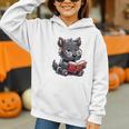 Scottish Terrier Reading a Book Dog Graphic Youth Hoodie
