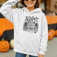 Sleepy Hollow Dead And Breakfast Please Book Ahead Graphic Youth Hoodie