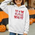 Valentine Teacher Coquette Bow Pencil Heart Book Girl Women Graphic Youth Hoodie Valentine Teacher Coquette Bow Pencil Heart Book Girl Women Graphic Youth Hoodie