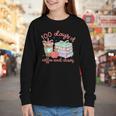 100 Days Of Coffee And Chaos Coquette Bow Book Apple Youth Long Sleeve Tee