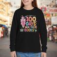 100th Day Of School Teacher Floral 100 Days In The Books Youth Long Sleeve Tee