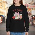 100th Day Of School Teachers 100 Days Of Coffee Chaos Books Youth Long Sleeve Tee