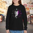Ace Pride Book With Stars Moons And Magic Hand Youth Long Sleeve Tee