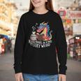 Adorable Book Lover Dragon Read Books Be Kind Stay Weird Youth Long Sleeve Tee