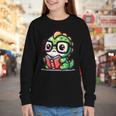 Adorable Book Lover Iguana With Reading Glasses Cute Youth Long Sleeve Tee
