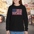 America US Flag Books Library Reading For Book Lover Reader Youth Long Sleeve Tee