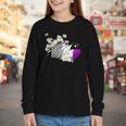 Asexual Book Lover LGBT Reading Pride Ace Flag Daisy Youth Long Sleeve Tee