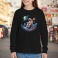 Astronaut Reading Book In Space Books Lover Bookworm Youth Long Sleeve Tee